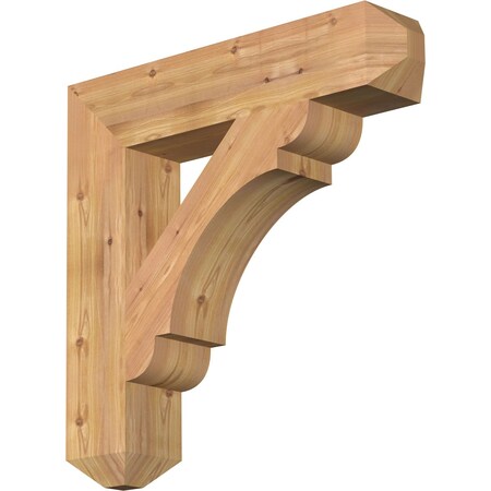 Ekena Millwork Olympic Craftsman Smooth Bracket, Western Red Cedar, 5 1/2"W x 28"D x 28"H BKT06X28X28OLY04SWR